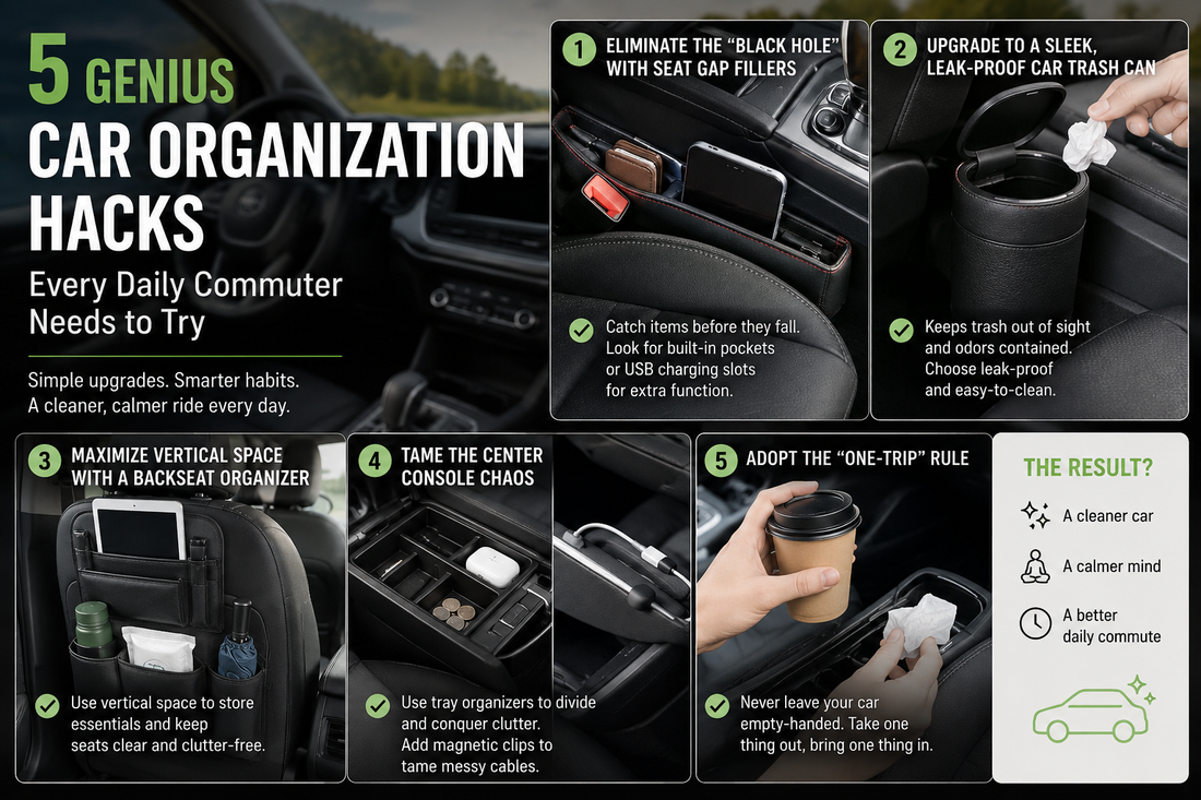 5 Genius Car Organization Hacks for Daily Commuters
