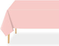 QIKSION 2 Pack Blush Pink Plastic Tablecloth, Dusty Pink Table Cloth by QIKSION
