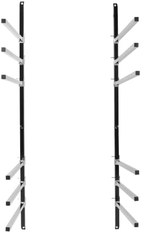 ALMULOO 6 Place Wall Mount Bumper Storage Rack, Heavy Duty Auto Bumper Holder Stand, 200LBS Load Per Pair Arms for Garage & Auto Shop Black Steel - Image 3