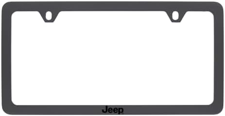JEEP License Plate Frame Blacked Out Thin Rim 2-Hole