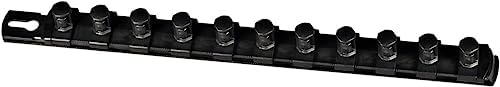 Ernst Manufacturing 13-Inch Magnetic Socket Organizer with 11 1/2-Inch Twist Lock Clips, Black (8425M-Black-1/2) by ErnstManufacturingInc