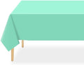 QIKSION 2 Pack Mint Green Plastic Tablecloth, Table Cloth Disposable by QIKSION