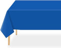 QIKSION 2 Pack Blue Plastic Tablecloth, Blue Table Cloth Disposable by QIKSION