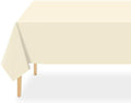QIKSION 6 Pack Beige Plastic Tablecloth, Cream Table Cloth Disposable by QIKSION