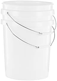 United Solutions 5 Gallon Bucket - 3 Pack, White, Heavy Duty BPA-Free Plastic Bucket, Comfortable Handle, Easy to Clean, Perfect for on The Job, Home Improvement, or Household Cleaning - Image 6