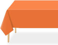 QIKSION 6 Pack Orange Plastic Tablecloth, Orange Table Cloth Disposable by QIKSION