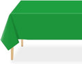 QIKSION 6 Pack Green Table Cloth Plastic, Green Disposable Tablecloth by QIKSION