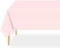 QIKSION 3 Pack Pink Plastic Tablecloth, Light Pink Table Cloth Disposable by QIKSION
