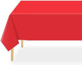 QIKSION 6 Pack Red Plastic Table Cloth Disposable, Red Tablecloth by QIKSION