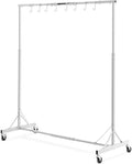VEVOR Painting Rack, 5 ft-7 ft Adjustable Height, 66 lbs Capacity Automotive Paint Stand, 8 Hooks Drying Rack With 4 Swiveling Wheels, Auto Body Stand for Repair Shops & Garage by VEVOR