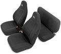Rough Country Neoprene Seat Covers for Jeep Wrangler TJ (1997-2002) - Waterproof & UV Resistant, Foam Padded, Front & Rear Seat Cover Set