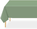 QIKSION 2 Pack Sage Green Plastic Tablecloth, Sage Table Cloth Disposable by QIKSION