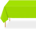 QIKSION 12 Pack Lime Green Plastic Tablecloth, Neon Green Table Cloth by QIKSION