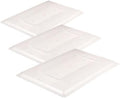Rubbermaid Commercial Products Food Storage Box Lid for 8.5, 12.5, 16.5, and 21.5 Gallon Sizes, Clear (FG330200CLR) (Pack of 3) by RubbermaidCommercialProducts