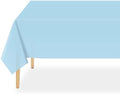 QIKSION 2 Pack Light Blue Plastic Tablecloth, Baby Blue Table Cloth by QIKSION
