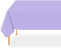 QIKSION 6 Pack Lavender Plastic Tablecloth, Lilac Table Cloth Disposable by QIKSION
