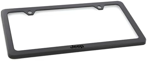 JEEP License Plate Frame Blacked Out Thin Rim 2-Hole