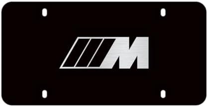 BMW 82125B4DBE5 M Logo Marque Plate in Stainless Steel, Black M