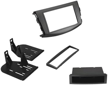 Scosche TA2055B Double DIN or Single DIN with Pocket Radio Install Dash Kit Compatible with Select 2006-2012 Toyota RAV4 - Aftermarket Car Stereo Installation Kit - See Guide in Images for Vehicle Fit