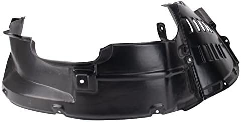 TRQ Front Right Inner Fender Liner Black Passenger Side