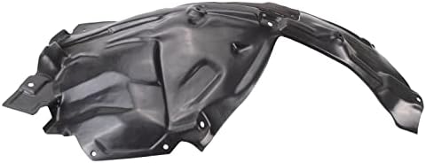 TRQ Front Left Rearward Inner Fender Liner Black Drivers Side
