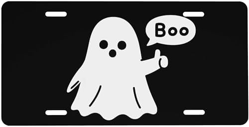 Front License Plate Ghost Boo Vanity Plates Aluminu for Women Cool