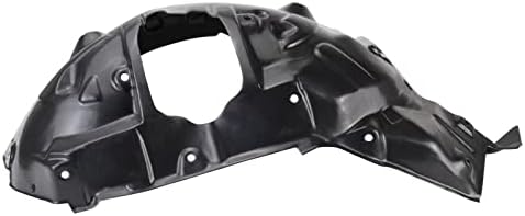 TRQ Front Right Inner Fender Liner Black Passenger Side