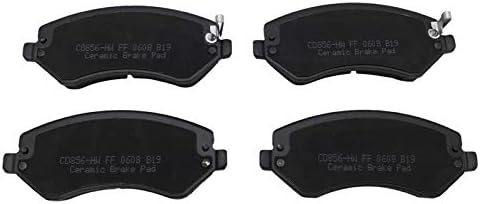 TRQ Front Brake Pads Ceramic Hardware Wear Sensor