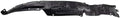 TRQ Front Left Inner Fender Liner Black Drivers Side