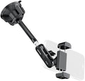 NEEWER Phone Holder for Your Car, 360° Rotating Vacuum Suction Cup Metal Cell Phone Mount Extended Magic Arm Compatible with iPhone Samsung for Windshield Skylight Navigation Video Recording, PA137