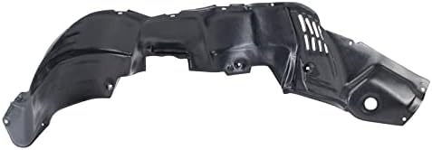 TRQ Front Right Inner Fender Liner Black Passenger Side