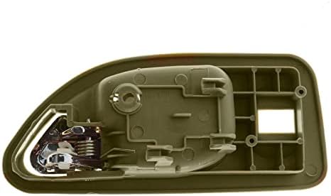 TRQ Rear Right Interior Door Handle Chrome & Beige Passenger Side