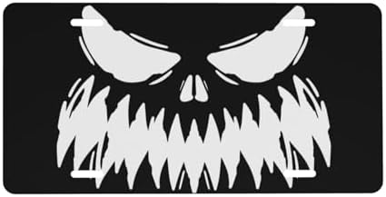 Evil Smile Monster Face Front License Plate 6" * 12" for Women
