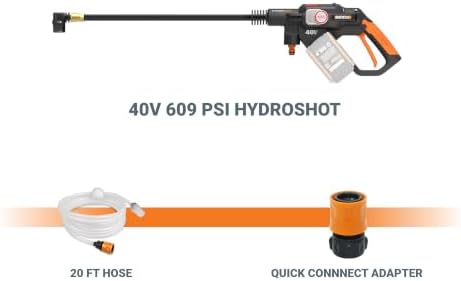 WORX Cordless Pressure Washer, 40V 609 PSI Power Washer, WG647.9 - Image 5