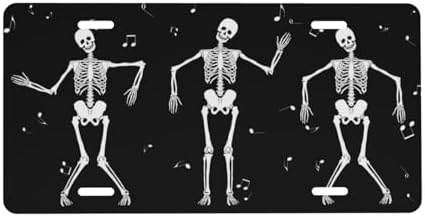Dancing Skeletons Music Front License Plate 6" * 12" for Women