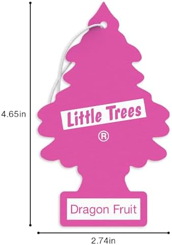 LITTLE TREES Car Air Freshener, 4 Count (Pack of 6), Dragon Fruit