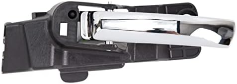 TRQ Front Left Interior Door Handle Black Housing with Chrome Lever Drivers