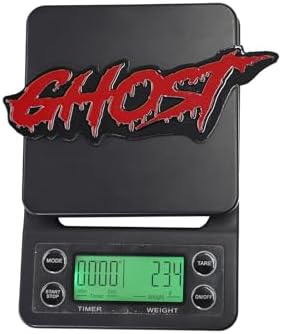 2PCS Ghost Car Emblem Gothic Horror Font Style 3D Badge Sticker Waterproof Plastic Emblem Car Symbol for Car, Truck, Motorcycle, Helmet (White Black)