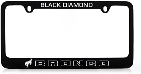 FORD Bronco UV Printed Metal License Plate Frame - Black Diamond