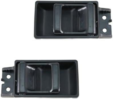 TRQ Inside Interior Black Door Handle Pair