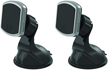 Scosche MPWD2PK-UB MagicMount Pro Magnetic Car Phone Holder - Strong Magnet Mount for iPhone and Android - Secure Mount for Car Window/Dash - Universal 360° Adjustable Mobile Cell Holder - 2-Pack