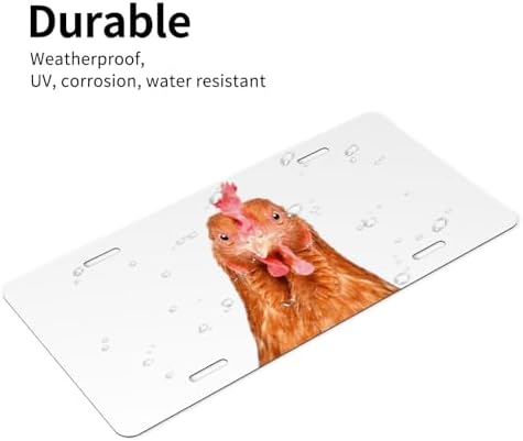 Rooster Chicken Front License Plate 6" * 12" for Women