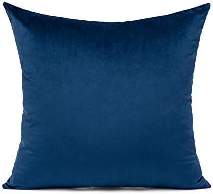 VAKADO Navy Velvet Dark Blue Throw Pillow Covers 24x24 Square Decorative Pillowcases Couch Sofa Solid Decor Cushion Cases Super Soft for Bedroom Car Office Set of 2 - Image 2
