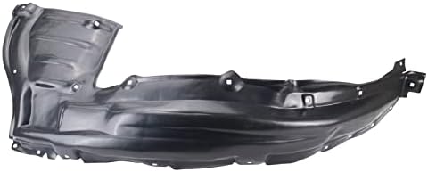 TRQ Front Left Rearward Inner Fender Liner Black Drivers Side