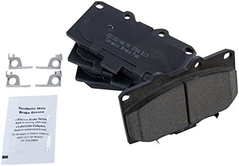 TRQ Front Brake Pads Ceramic Hardware Wear Sensor
