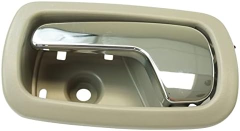 TRQ Door Handle Rear Inner Inside Gray & Chrome Pair Set