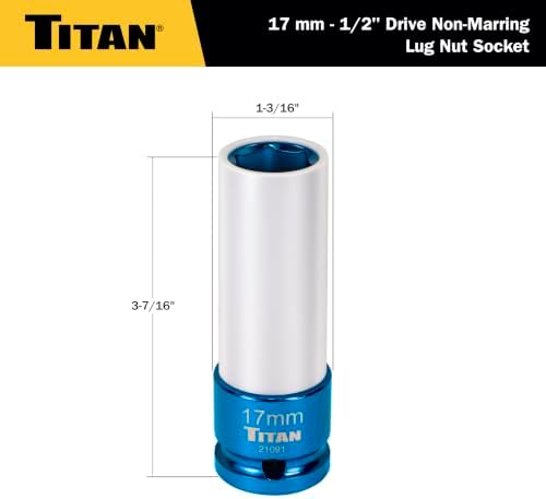 Titan 21091 1/2-Inch Drive x 17mm Non-marring Impact Deep Lug Nut Socket - Image 5