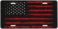 Red Vintage American Flag Front License Plate 6" * 12" for Women