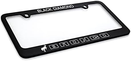 FORD Bronco UV Printed Metal License Plate Frame - Black Diamond