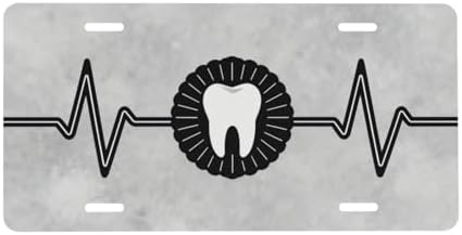 Tooth Heartbeat Life Front License Plate 6" * 12" for Women